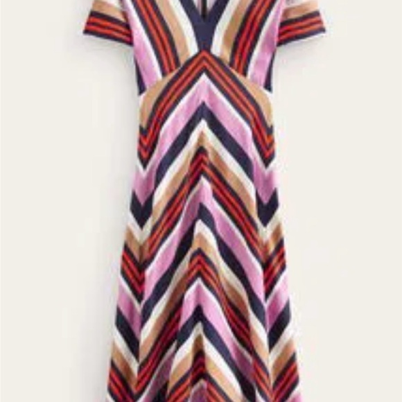 Boden Dress NWT 6P V neck satin dress, gorgeous! - Picture 4 of 10